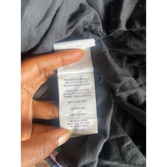 Nicholas Myla Multicolor Cotton Silk Blend Ruched Floral Maxi Dress • Size 6 - Picture 7 of 8